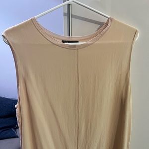 Vince 100% silk light pink Sleeveless Top size XL
